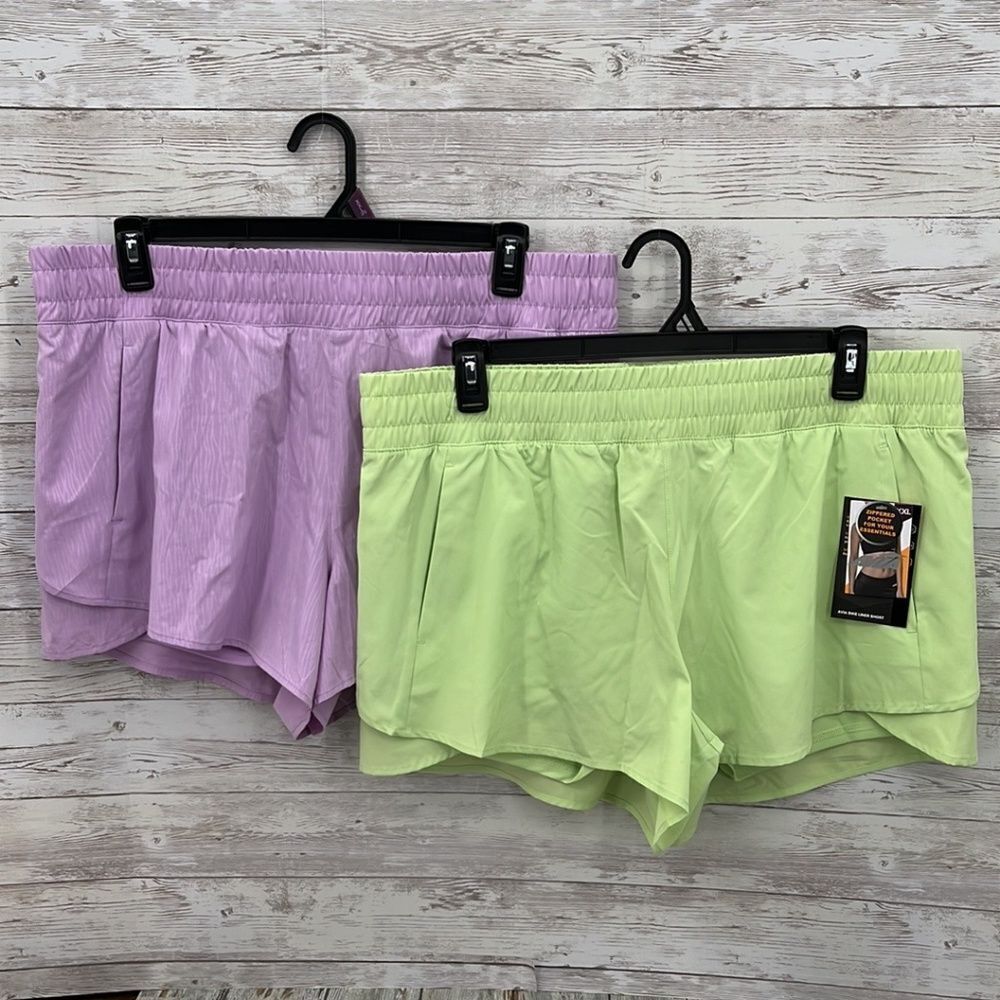 Women’s Running Shorts Lightweight with Bike Liner 2-Pack Size XXL